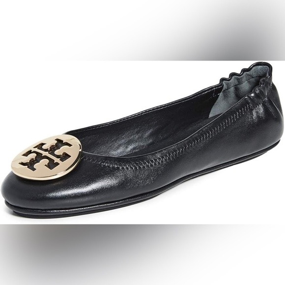 Tory Burch Women's black leather Minnie Travel Ballet Flats Size 41 - Picture 6 of 15